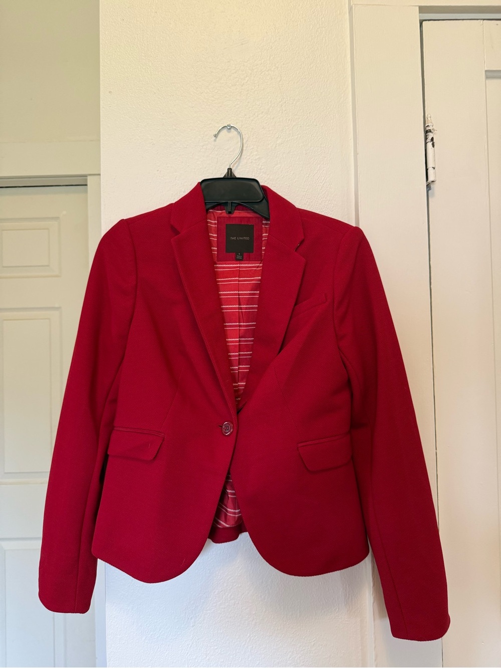 The Limited Red Single-Button Women's Blazer